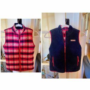 VINEYARD VINES REVERSIBLE PLAID SHERPA VEST - NWOT - GIRL'S SIZE MEDIUM (12)